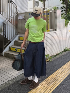 「Elanque（エランク）のアイテム」を使った、りくおさん（メンズ・165cm）の夏コーディネート