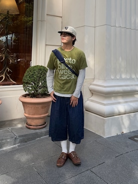 「Elanque（エランク）のアイテム」を使った、りくおさん（メンズ・165cm）の秋コーディネート