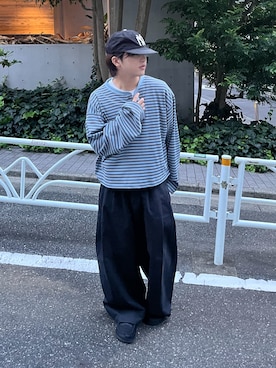 「Elanque（エランク）のアイテム」を使った、りくおさん（メンズ・165cm）の秋コーディネート