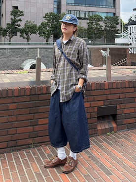 「Elanque（エランク）のアイテム」を使った、りくおさん（メンズ・165cm）の夏コーディネート