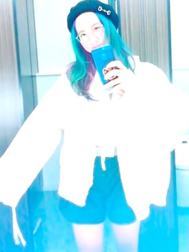 「moussy」｜「アイテム（ハンチング/ベレー帽）」を使った、anikAmoonさん（レディース・165cm）の夏コーディネート