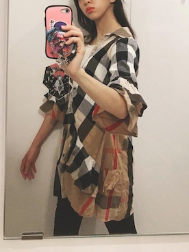 「シャツワンピ」｜「アイテム（PC・スマホグッズ/家電）」を使った、anikAmoonさん（レディース・165cm）の秋コーディネート