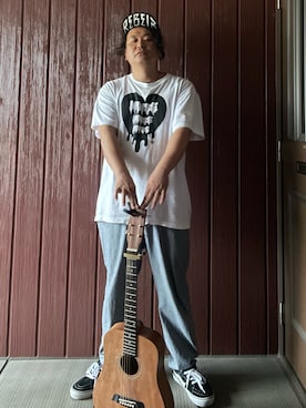「MAGICAL MOSH MISFITS（マジカルモッシュミスフィッツ）のアイテム」を使った、あ、ぽちゃ先生♩さん（メンズ・176cm）の春コーディネート