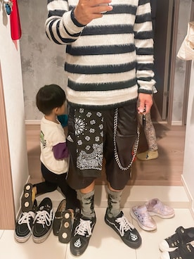 「no brand（ノーブランド）のアイテム（ハンカチ/ハンドタオル）」を使った、あ、ぽちゃ先生♪さん（メンズ・176cm）の秋コーディネート