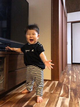 「無（ム）のアイテム」を使った、woooさん（キッズ・80cm）の夏コーディネート