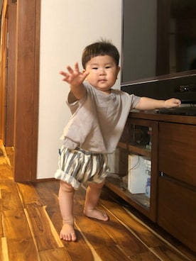 「LaStella（ラステラ）のアイテム」を使った、woooさん（キッズ・80cm）の夏コーディネート