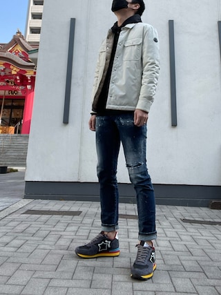 PRADA プラダ テーパード ブラック デニムパンツ ジーンズ 黒 29 GYDA H/W HEMダメージスキニーデニムパンツ（ブラック