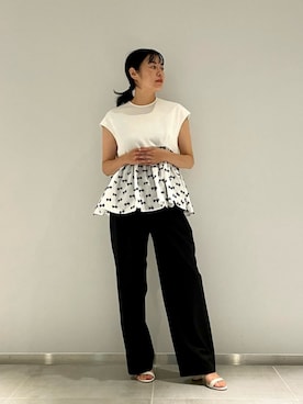 本日のみ！UNITED ARROWS リボン カットジャカードコンビブラウス リボン カットジャカード コンビ ブラウス