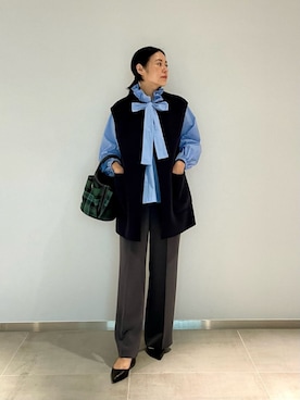 「UNITED ARROWS（ユナイテッドアローズ）のアイテム（その他アウター）」を使った、NAOKOさん（レディース・159cm）の秋コーディネート