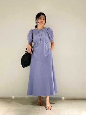 オープンバック パフスリーブ ワンピース UNITED ARROWS（ユナイテッドアローズ）の「オープンバック