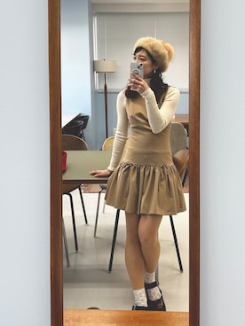 「ZARA（ザラ）のアイテム（ワンピース）」を使った、saitoumoeさん（レディース・156cm）の秋コーディネート