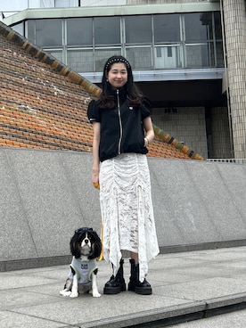 「アイテム（カチューシャ）」を使った、saitoumoeさん（レディース・156cm）の秋コーディネート