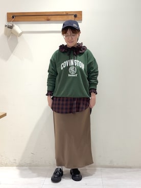 「Samansa Mos2（サマンサ モスモス）のアイテム（帽子）」を使った、やぎこさん（レディース・161cm）の秋コーディネート
