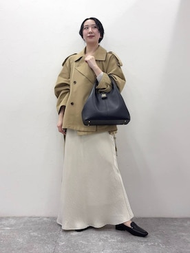「HIMIKO（ヒミコ）の【HIMIKO】【WEB限定デザイン】メタルアクセントローファー/640009（ローファー、ブラック系）」を使った、ayaさん（レディース・158cm）の春コーディネート