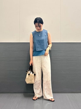 「30代前半」｜「アイテム（アクセサリー）」を使った、sasakiさん（レディース・161cm）の夏コーディネート