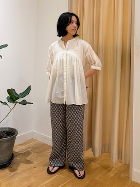 「URBAN RESEARCH DOORS(アーバンリサーチドアーズ)のアイテム(シャツ/ブラウス)」を使った、sasakiさん(レディース・161cm)の夏コーディネート
