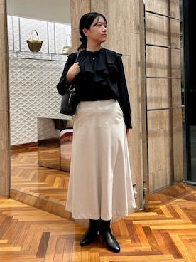 「アイテム（ハンドバッグ）」を使った、sasakiさん（レディース・161cm・20代）の秋コーディネート