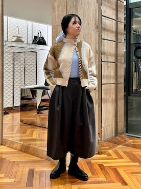 「アイテム（ヘアゴム）」を使った、sasakiさん（レディース・161cm）の秋コーディネート