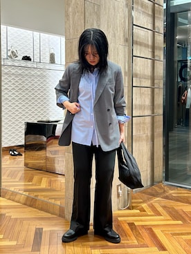 「URBAN RESEARCH ROSSO WOMEN（アーバンリサーチ　ロッソ）のウール混防シワテーラードジャケット（その他アウター）」を使った、sasakiさん（レディース・161cm・30代）の秋コーディネート
