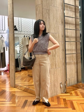 「アイテム（ベスト）」を使った、sasakiさん（レディース・161cm・30代）の夏コーディネート