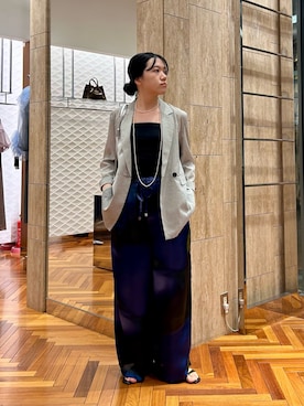 「アイテム（ネックレス）」を使った、sasakiさん（レディース・161cm・30代）の夏コーディネート