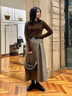 「アイテム（ブーツ）」を使った、sasakiさん（レディース・161cm）の秋コーディネート