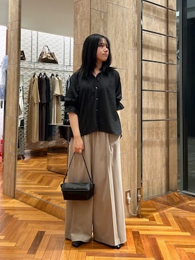 「URBAN RESEARCH ROSSO WOMEN（アーバンリサーチ　ロッソ）のウォッシャブルイージータックパンツ（その他パンツ）」を使った、sasakiさん（レディース・161cm）の夏コーディネート