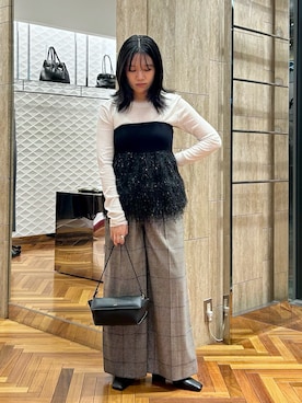 「URBAN RESEARCH ROSSO WOMEN（アーバンリサーチ　ロッソ）のシアードッキングカットソー（Tシャツ/カットソー）」を使った、sasakiさん（レディース・161cm・30代）の秋コーディネート
