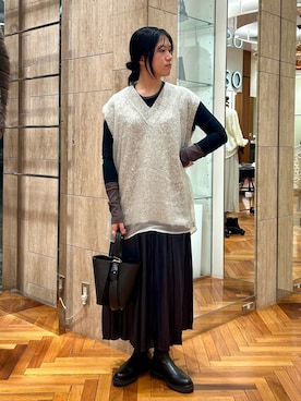 「アイテム（ベスト）」を使った、sasakiさん（レディース・161cm・30代）の秋コーディネート