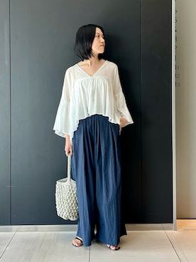 「URBAN RESEARCH ROSSO WOMEN（アーバンリサーチ　ロッソ）のアイテム（サンダル）」を使った、sasakiさん（レディース・161cm）の夏コーディネート