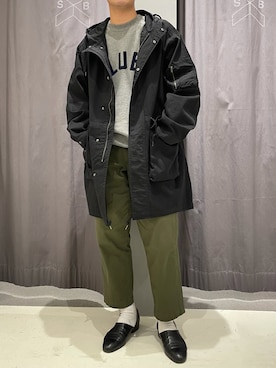 「ストレートパンツ」｜「アイテム（モッズコート）」を使った、soraさん（メンズ・171cm）の秋コーディネート