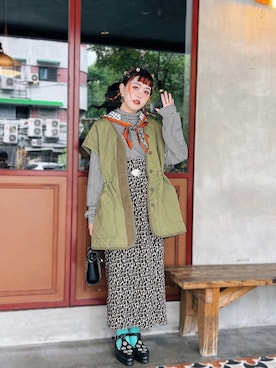 「w closet（ダブルクローゼット）のアイテム（ジャケット/アウター）」を使った、KARA カラ🇹🇼さん（レディース・158cm）の冬コーディネート