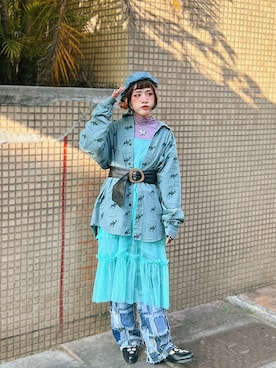 「アイテム（パンツ）」を使った、KARA カラ🇹🇼さん（レディース・158cm）の春コーディネート