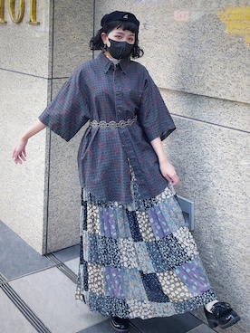 「KANGOL（カンゴール）のアイテム（帽子）」を使った、KARA カラ🇹🇼さん（レディース・158cm）の秋コーディネート