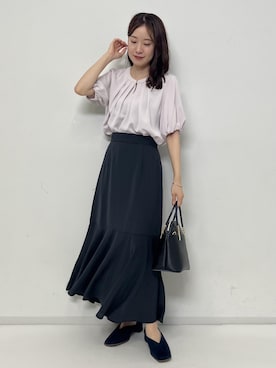 「マキシ」｜「アイテム（パンプス）」を使った、ななこさん（レディース・151cm）の夏コーディネート