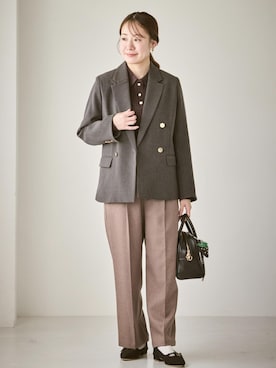 「初秋コーデ」｜「アイテム（ジャケット/アウター）」を使った、ななこさん（レディース・151cm）の冬コーディネート