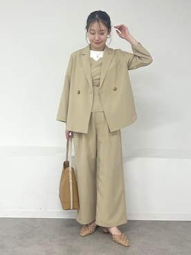「授業参観日コーデ」｜ななこさん（レディース・151cm）の夏コーディネート