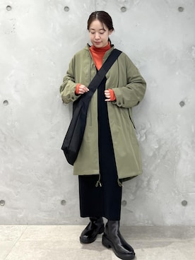 「ROPE' PICNIC（ロペピクニック）のアイテム（モッズコート）」を使った、ななこさん（レディース・151cm）の秋コーディネート