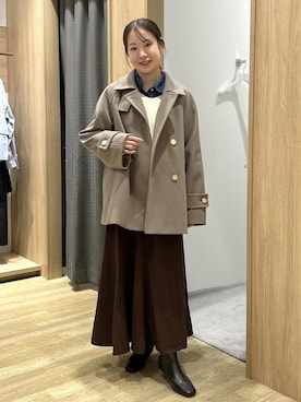 「アイテム（その他アウター）」を使った、ななこさん（レディース・151cm・20代）の秋コーディネート