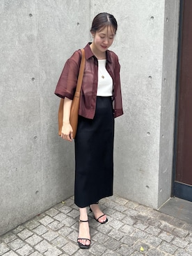 「アイテム（キャミソール）」を使った、ななこさん（レディース・151cm・20代）の夏コーディネート