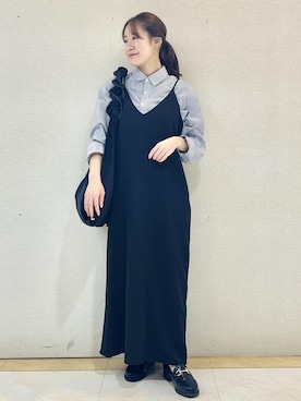 「ロング」｜「アイテム（ローファー）」を使った、ななこさん（レディース・151cm）の秋コーディネート