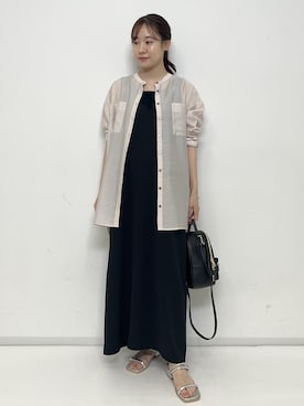 「ロング」｜「アイテム（タンクトップ）」を使った、ななこさん（レディース・151cm）の夏コーディネート
