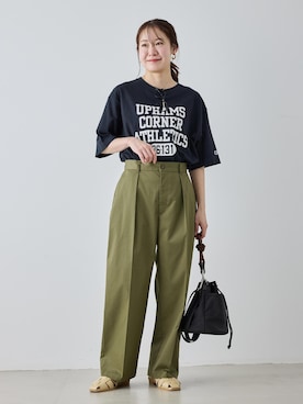 「ROPE' PICNIC（ロペピクニック）のアイテム」を使った、ななこさん（レディース・151cm）の春コーディネート