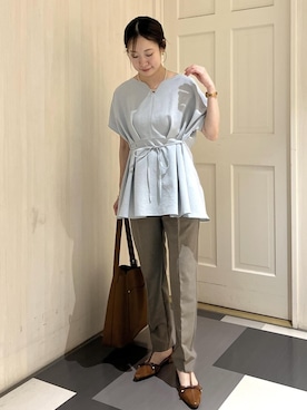「アイテム（パンプス）」を使った、ななこさん（レディース・151cm・20代）の夏コーディネート