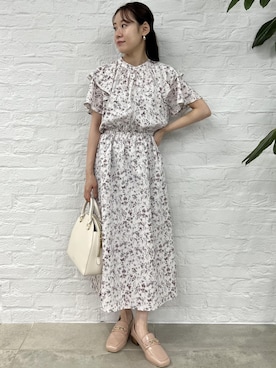 「ロング」｜「アイテム（ローファー）」を使った、ななこさん（レディース・151cm）の夏コーディネート