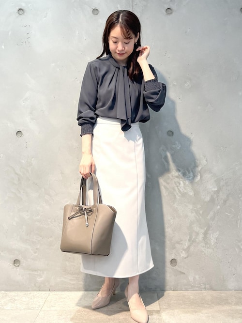 【美品】ロペピクニック　ウールブレンドシンプルベーシックポケット台形ミニスカート ROPÉ PICNIC(ロペピクニック) / ラップ風ミニスカート (スカート