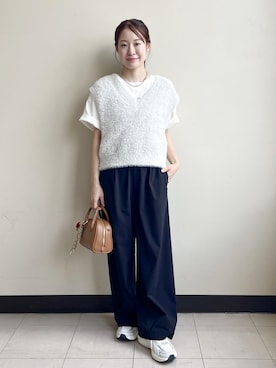 「アイテム（キーホルダー）」を使った、ななこさん（レディース・151cm）の秋コーディネート