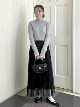 「アイテム（パンプス）」を使った、ななこさん（レディース・151cm）の冬コーディネート