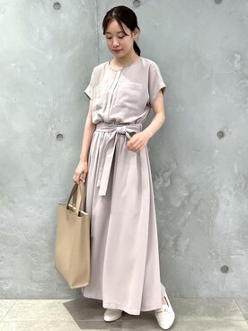 「ロング」｜「アイテム（ローファー）」を使った、ななこさん（レディース・151cm）の春コーディネート