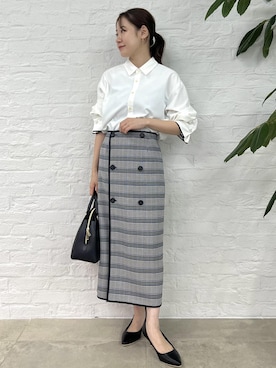 「リバーシブル」｜「アイテム（パンプス）」を使った、ななこさん（レディース・151cm）の夏コーディネート